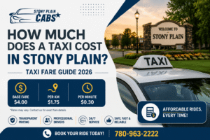 How Much Does a Taxi Cost in Stony Plain? Taxi Fare Guide 2026